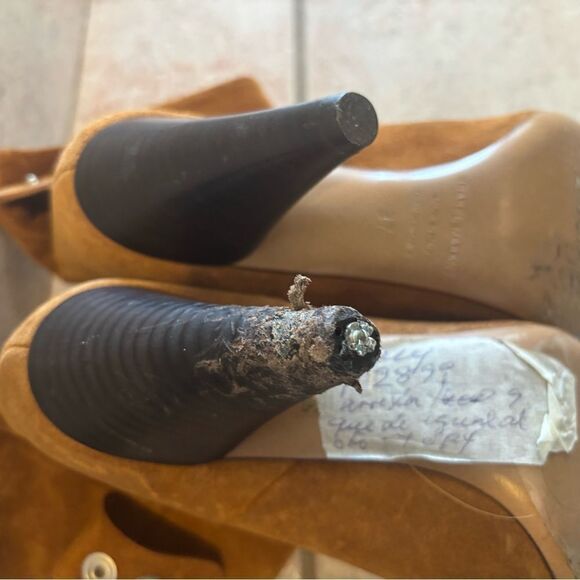 Isabel Marant Ankle Boots Lystal Cognac cowboy heels ankle shoes buckle booties - Picture 5 of 8